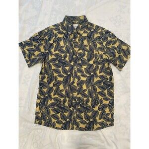 ROWN Tropical Print Button Down Short Sleeve 100% Cotton Shirt Men's Small NWOT